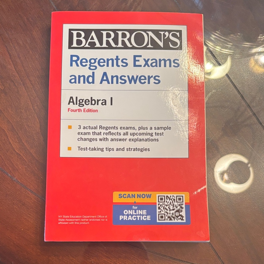 Barron's Red Algebra I Regents Exams and Answers Book